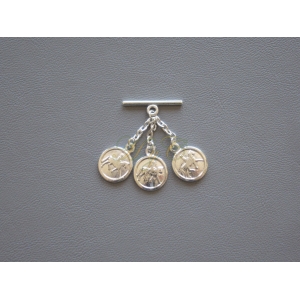 Caireles Caballo y Jinete Plateado 3 piezas (pack 10 uds)