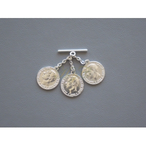 Caireles Moneda Plateado 2 piezas (pack 10 uds)