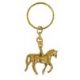 Llavero caballo pequeño con cadena fabricado de bronce