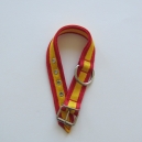 Collar perros bandera 2,50 cms ancho y 55 cm de largo. 