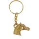 Llavero cabeza caballo con cadena fabricada de bronce