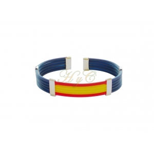 Pulsera bandera caucho 5 cuerdas piano color azul marino 