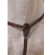 Pechopetral cruz vaquero regulable gala piel cuero sillero. Color marrón y Color negro