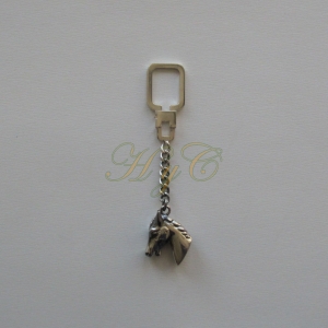 Llavero Cabeza Caballo Mediana Plata de Ley 