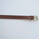 Cinturón Liso Dibujo Piel Vaqueta color marrón 