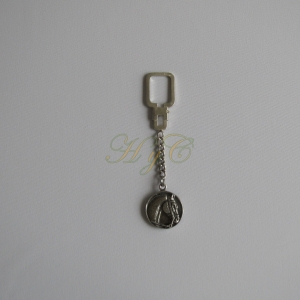 Llavero Cabeza Caballo y cabeza toro plata 