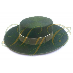 Sombrero Cordobes Ala Ancha Lana 100% Color Kaki