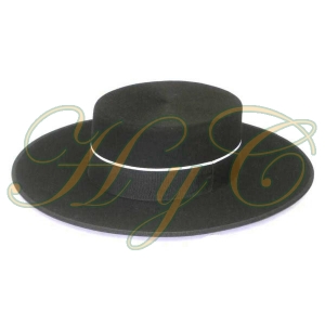 Sombrero Cordobes Ala Ancha Lana 100% Color Negro