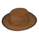 Sombrero caceria piel vacuno color marrón