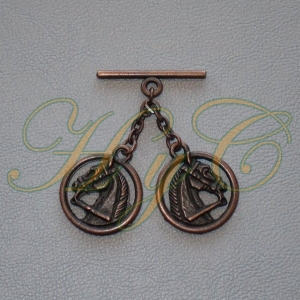 Caireles Cabeza Circulo Cobre 2 piezas (pack 10 uds)