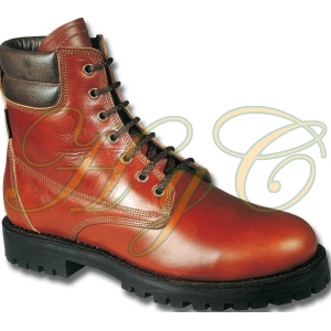 Bota Piel Vaqueta Color Bronce Piso Goma